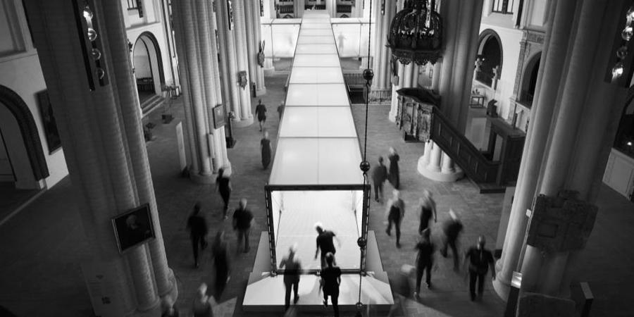 The Installation KREUZ WEG in St. Nicholas' Church Museum © Mia Florentine Weiss | Photo: Robert Skazel