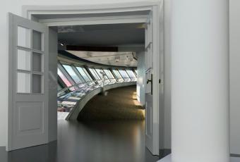 Simulation of the television tower's revolving restaurant in the exhibition