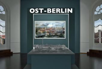 Simulation of the television tower's revolving restaurant in the exhibition