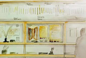 A time-line guides visitors through historical epochs 