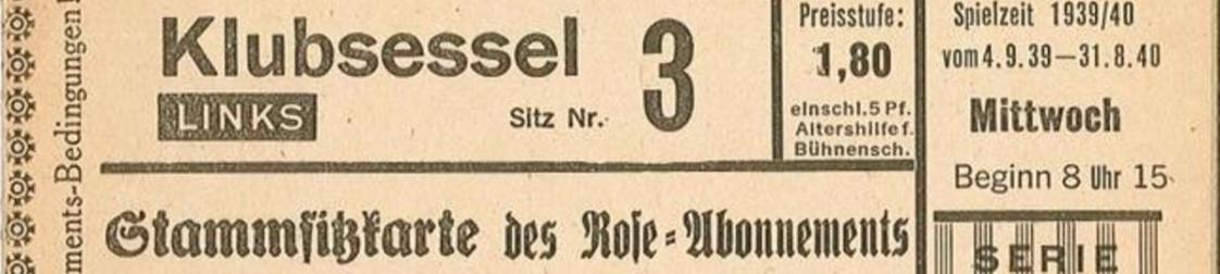 Symbolic photo of a historic Berlin theater ticket