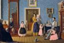 Phto of Eduard Gaertner's painting of Hauschild's family's living room, 1843
